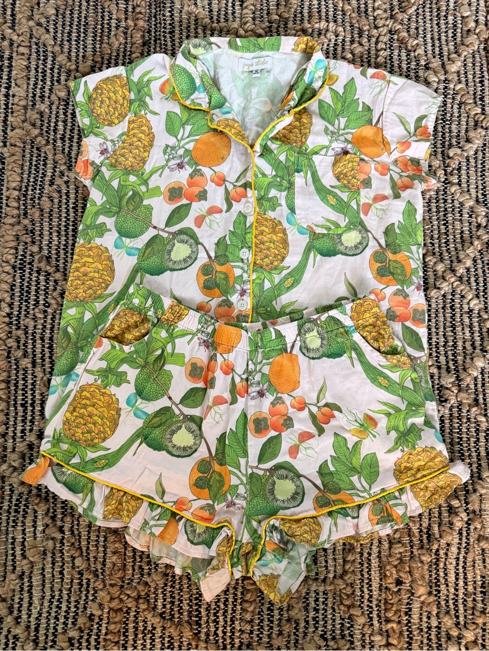Women's Cotton Poplin PJ Set, Size Medium